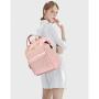 BRINCH Laptop Backpack 15.6 Inch Wide Open Computer Backpack Laptop Bag College Rucksack Water Resistant Business Travel Backpack Multipurpose Casual Daypack with USB Charging Port for Women,Pink