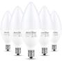 Ascher Classic E12 LED Candelabra Light Bulbs, Equivalent 60W, 550 Lumens, Warm White 2700K, Chandelier Bulb, Non-dimmable, Candelabra Base, Pack of 5