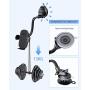 Car Phone Mount, 3-in-1 Universal Cell Phone Holder Dashboard Windshield Air Vent, Flexible Long Arm, Strong Suction Anti-Shake Stabilizer Fit with iPhone 12 Pro Max/11/X/SE, Samsung Galaxy and More