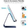 Upgraded Aluminum Cell Phone Stand, OMOTON C1 Durable Cellphone Dock with Protective Pads, Smart Stand Designed for iPhone 11 Pro Max XR XS 8 Plus 7 SE, iPad Mini, Android Phones, Navy Blue