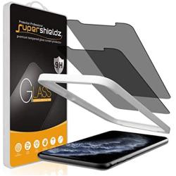 (2 Pack) Supershieldz for Apple iPhone 11 Pro Max and iPhone Xs Max (6.5 inch) (Privacy) Anti Spy Tempered Glass Screen Protector with (Easy Installation Tray) Anti Scratch, Bubble Free