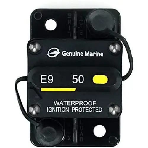 LENKRAD 50-Amp Circuit Breaker, Waterproof and Dustproof Surface-Mount Trolling with Manual Reset (50A)