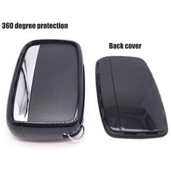 Soft TPU Remote Holder Skin Protector Key Fob Cover Case Fit for Range Rover Discovery Sport Land Rover LR2 LR4 Evoque Jaguar XF XJ XJL XE Key Fob (Black)