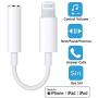 WIKIPro Lightning to Headphone Jack Adapter Dongle [ MFi Certified ] Earbuds Headphone Converter for iPhone 12/12Pro/SE/11/Pro/Pro Max/XR/Xs/Xs Max/X/8/7,Music Control,Calling&Siri Supported