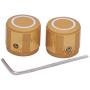 Taiss/ 2pcs Golden color Aluminum Rotary Electronic Control Potentiometer Knob For 6 mm Diameter Shaft, Volume Control Knob, Audio knob, Guitar Knob，Switch Knob, 19mm dia. x 17mm height Knob-1