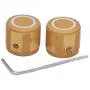 Taiss/ 2pcs Golden color Aluminum Rotary Electronic Control Potentiometer Knob For 6 mm Diameter Shaft, Volume Control Knob, Audio knob, Guitar Knob，Switch Knob, 19mm dia. x 17mm height Knob-1