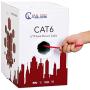 Newyork Cables 1000ft Cat6 Plenum | 100% Solid Bare Copper Wire 23AWG 4 Pair, 550MHz, Unshielded Twisted Pair (UTP), Cat 6 Ethernet Cable Plenum - Red