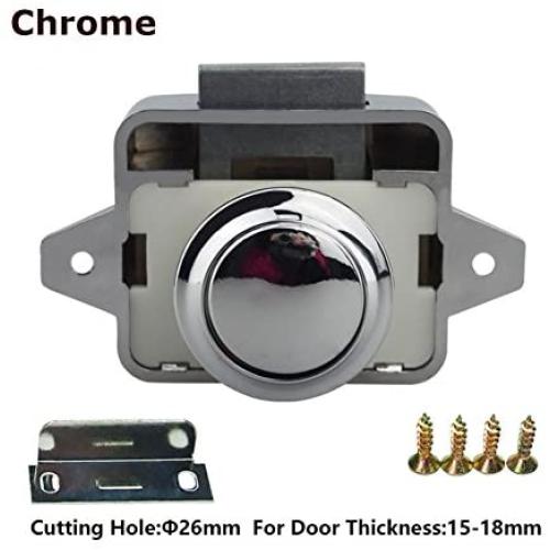Encell Set of 5 Push Button Latch Cupboard for RV Camper Motor Home Caravan