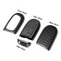 TANGSEN Smart Key Fob Case for DODGE RAM JEEP CHEROKEE 3 4 5 Button Keyless Entry Remote Personalized Protective Cover Plastic Carbon Fiber Pattern Black Silicone