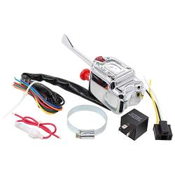 XtremeAmazing 12V Universal Street Hot Rod Turn Signal Switch with LED Electronic Fixed Turn Signal Flasher Relay