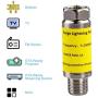 Coaxial Surge Protector for Cable TV,Surge Lightning Protector for Coaxial TV Antenna and Satellite in-Line 75 ohm 5-2400MHz