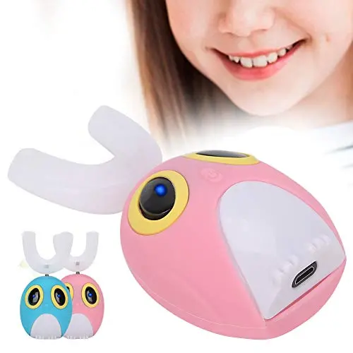 U‑Shaped Children Electric Sonic Toothbrush,Silicone U-Shaped Head Automatic Toothbrush Children 3 Cleaning Modes Memory Function Toothbrush(#1-1)