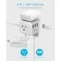 USB Power Strip Flat Plug, TESSAN Desktop Charging Station with 3 USB Ports, 5 Feet Long Extension Cord, Compact Size for Home Office and Travel Use USB Power Strip Flat Plug, TESSAN Desktop Charging Station with 3 USB Ports, 5 Feet Long Extension Cord, Compact Size for Home Office and Travel Use