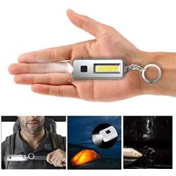 Mini Flashlight Keychain LED Torch USB Rechargeable | 150LM 1W Spotlight 350LM 3W Area Source Flashlight Pocket Torch | Inbuilt Magnet Smart Lighting Device IPX5 Waterproof