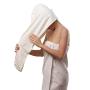 Aspen5 Huge 400 GSM Cotton Hair Towel Wraps for Women | Super Absorbent Quick Dry Hair Towel | Hair Turban Ideal for Long and Curly Hair | Plopping Towel Curly Hair (Coral White)