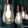 Brightown LED Bulbs 6 Packs 60 Watt Equivalent, Dimmable Edison Light Bulb 6W E26 Base Vintage Led Light Bulb, Amber Bulbs, Daylight White