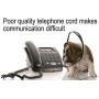 Telephone Cord, Phone Cord, Handset Cord, Black, 2 Pack, Universally Compatible