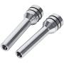 Qiilu 2Pcs Car Lock Knob, Universal Car Truck Aluminum Interior Door Lock Knob Pins Cover(Silver)