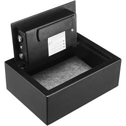 Amazon Basics Small, Slim Desk Drawer Security Safe Lock Box