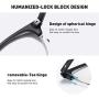AOMASTE Blue Light Blocking Glasses Retro Semi Rimless UV400 Clear Lens Computer Eyewear For Men Women