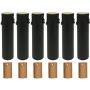 Royal Designs 4 Inch Candle Drip Sleeves Chandelier Socket Covers with Paper Insulation, Black, Set of 6