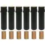 Royal Designs 4 Inch Candle Drip Sleeves Chandelier Socket Covers with Paper Insulation, Black, Set of 6