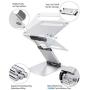 Nulaxy Laptop Stand, Ergonomic Sit to Stand Laptop Holder Convertor, Adjustable Height from 2.1'' to 13.8'', Supports up to 22lbs, Compatible with MacBook, All Laptops Tablets 11-17'' - Silver