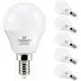 6 watt (60w Equivalent) Hansang LED Bulbs,E12 Small Base Candelabra Round Light Bulb,600 Lumen,Warm White 2700K,A15 LED Bulb Globe Shape,Non dimmable,G45 Ceiling Fan Light Bulbs (6 Pack)