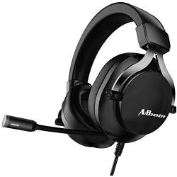 Xbox One Headset with Mic LED Light On Ear Gaming Headphone PS4,3.5mm Wired Gaming Headset for PC Mac Laptop Nintendo Switch Gamer Headphone (Black)