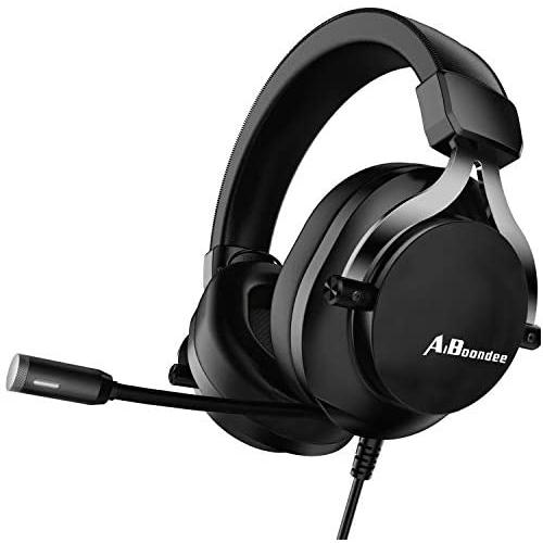 Xbox One Headset with Mic LED Light On Ear Gaming Headphone PS4,3.5mm Wired Gaming Headset for PC Mac Laptop Nintendo Switch Gamer Headphone (Black)