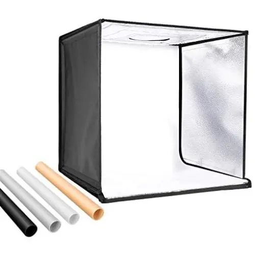 Neewer Bi-Color Dimmable 3200K-5600K Photo Studio Light Box 20 Inches Shooting Light Tent Foldable Portable Professional Booth Table Top Photography Lighting Kit 120 LED Lights 4 Color Backdrops Neewer Bi-Color Dimmable 3200K-5600K Photo Studio Light Box 20 Inches Shooting Light Tent Foldable Portable Professional Booth Table Top Photography Lighting Kit 120 LED Lights 4 Color Backdrops
