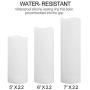 LED Multi Colored Flameless Candles,Salipt LED Flickering Candles Set of 6 (H 5'' 6'' 7'' xD 2.2'') Battery Operated Candles,Waterproof Flameless Candles, Resin Plastic, Indoor Outdoor Use for Gifts