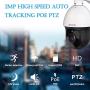 PoE Ptz Camera, Bioxo 1080P High Speed 20X Optical Zoom PoE IP Camera Outdoor, 328ft Night Vision Auto Tracking Camera, Waterproof Onvif IP Camera