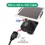 Hanatora Micro AB to iOS 8.14 Inch Remote Controller Cable for DJI Mavic Mini, Mavic 2 Pro Zoom/Mavic Air/Mavic Pro Platinum,Tablet OTG Nylon Braided Data Cord Accessories(iOS Connector)
