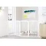 PAWLAND Freestanding Foldable Pet Gate for Dogs Extra Wide and Tall,4 Panel,36 inch Tall Dog Fence, Dog Gate for The House, Doorway, Stairs, White PAWLAND Freestanding Foldable Pet Gate for Dogs Extra Wide and Tall,4 Panel,36 inch Tall Dog Fence, Dog Gate for The House, Doorway, Stairs, White