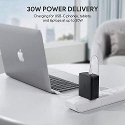 iPhone 12 Charger, AUKEY Focus 36W 2-Port Foldable USB C Charger with 30W Power Delivery 3.0 & Dynamic Detect Type C Wall Charger for iPhone 12 Mini/Pro Max/SE, MacBook, iPad Pro, Airpods Pro, Switch