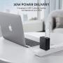iPhone 12 Charger, AUKEY Focus 36W 2-Port Foldable USB C Charger with 30W Power Delivery 3.0 & Dynamic Detect Type C Wall Charger for iPhone 12 Mini/Pro Max/SE, MacBook, iPad Pro, Airpods Pro, Switch
