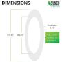 Sunco Lighting 12 Pack White Goof/Trim Ring Fits 5 Inch / 6 Inch Recessed Downlights, Outer Diameter 8.6-inch, Inner Diameter 6.2-inch, Durable Plastic Design, Flush Mount to Cover Messy Ceilings
