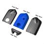TANGSEN Smart Key Fob Case for KIA STINGER K900 3 4 Button Keyless Entry Remote Personalized Protective Cover Plastic Carbon Fiber Pattern Blue Silicone
