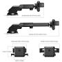 Universal Car Phone Mount with 360° Viewing, Windshield Car Phone Mount Long Arm with Secure Hold and Clip in Stability, Heavy Duty Phone Suction Cup Mount Base. Universal Car Dashboard Phone Holder