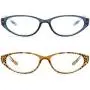 Cat Eye Reading Glasses for Womens - 2 Pairs Blue Light Blocking Computer Readers +1.5 Anti-blue Lightweight Quality Ladies Eyeglass