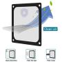 140mm Fan Dust Filter Mesh Magnetic Frame PVC Computer PC Case Fan Dust Proof Filter Cover Grills Black 4-Pack