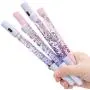 Funny live 6 Pcs Colorful Sequins Drift Glitter Crystal Fairy Magic Wand Gel Pens with Flashing Electronic Lights, 0.35mm Black Ink, Sequins Gel Pen Set With 10 Pcs Black Refills for Smooth Writing