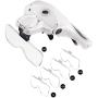BIJIA Head Magnifier-USB Rechargeable LED Illuminated Head Mount Magnifying Glass with Headband,2 LED Light,5 Interchangeable Lens for Jewelry Loupe,Crafts,Electronics Repair,Hobby,Eyelash Extension