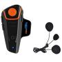Fodsports BT-S2 Motorcycle Bluetooth intercom Off-Road Motorbike Intercom Helmet Bluetooth Headset 1000M Bluetooth Motorcycle Communication System, Hands-Free, FM, MP3 (1 Pack Soft mic)