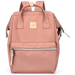 Himawari Travel School Backpack with USB Charging Port 15.6 Inch Doctor Work Bag for Women&Men College Students(1881-Pink)