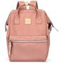 Himawari Travel School Backpack with USB Charging Port 15.6 Inch Doctor Work Bag for Women&Men College Students(1881-Pink)