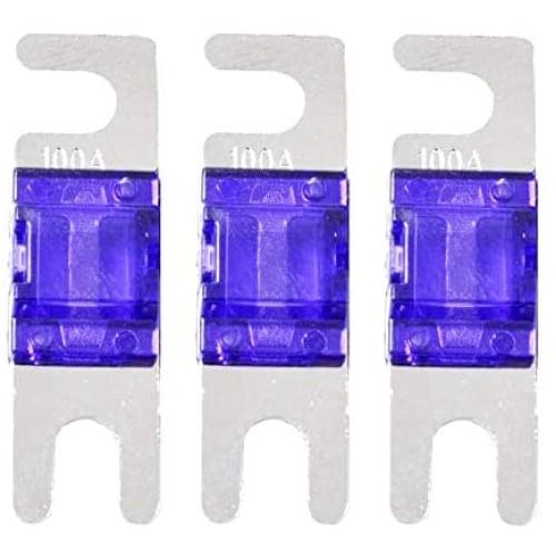 Mini ANL 100 Amp Fuse For Automotive Marine Audio Video System Electronics Fuse 3 Pack (100A)