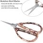 BIHRTC Embroidery Scissors Small Crochet Scissors Sewing Scissors Shears Cross Stitch Scissors Stainless Steel Sharp Tip Scissors for Threading Needlework Handcraft Scissors Bronze