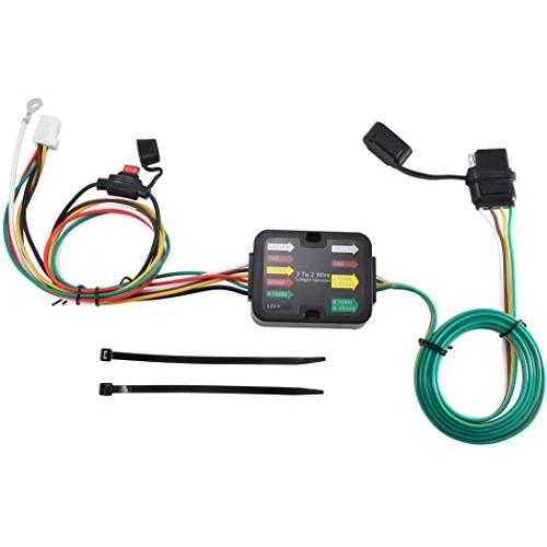 Oyviny Vehicle-Side Custom 4 Way Flat Trailer Wiring Harness Fits for Honda CR-V 2017-2021 Plug-in 3-2 Wire Trailer Tail Light Wiring Converter Assembly with Circuit Protected